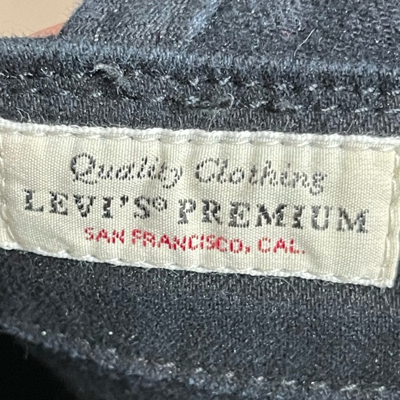 Levi's High Waist Straight Leg Black Overalls Size 30 - Picture 10 of 13